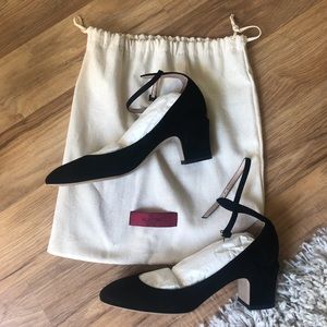 Valentino tango heels black suede.